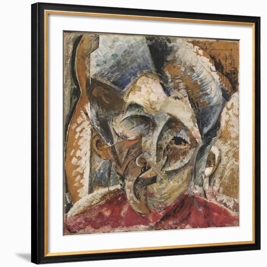 Dynamism of a Woman's Head or Head of a Woman or Decomposition of a Woman's Head-Umberto Boccioni-Framed Giclee Print