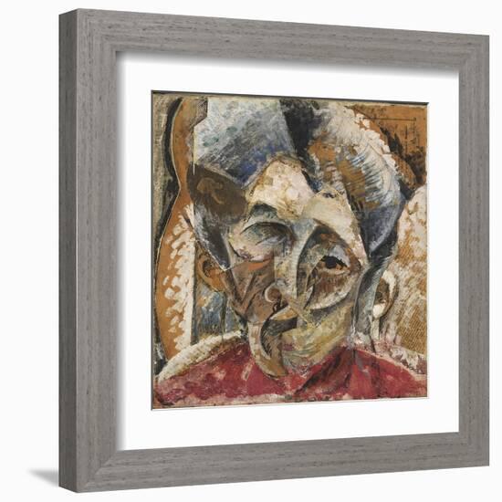 Dynamism of a Woman's Head or Head of a Woman or Decomposition of a Woman's Head-Umberto Boccioni-Framed Giclee Print