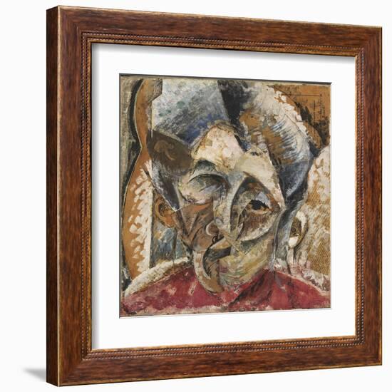 Dynamism of a Woman's Head or Head of a Woman or Decomposition of a Woman's Head-Umberto Boccioni-Framed Giclee Print