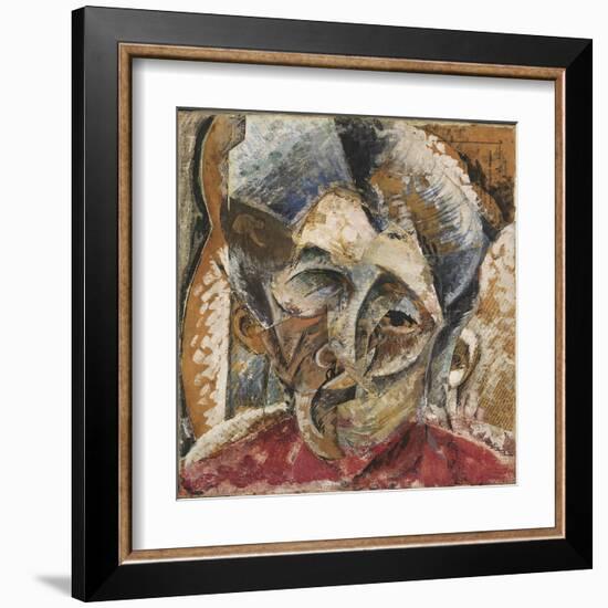 Dynamism of a Woman's Head or Head of a Woman or Decomposition of a Woman's Head-Umberto Boccioni-Framed Giclee Print