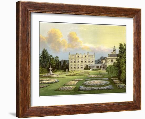 Dytchley House, Oxfordshire, Home of Viscount Dillon, C1880-Benjamin Fawcett-Framed Giclee Print