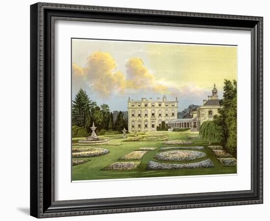 Dytchley House, Oxfordshire, Home of Viscount Dillon, C1880-Benjamin Fawcett-Framed Giclee Print