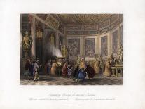 Hall of the Council of 'Five Hundred, Venice, Italy, 19th Century-E Challis-Framed Giclee Print