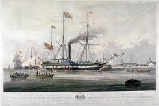 Queen Victoria and Prince Albert Arriving at the Royal Dockyard, Woolwich, Kent, 1843-E Duncan-Mounted Giclee Print