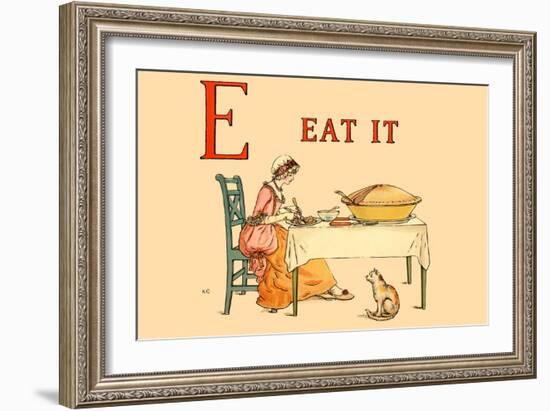 E Eat It-Kate Greenaway-Framed Art Print