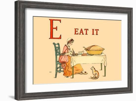 E Eat It-Kate Greenaway-Framed Art Print