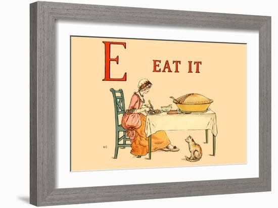 E Eat It-Kate Greenaway-Framed Art Print