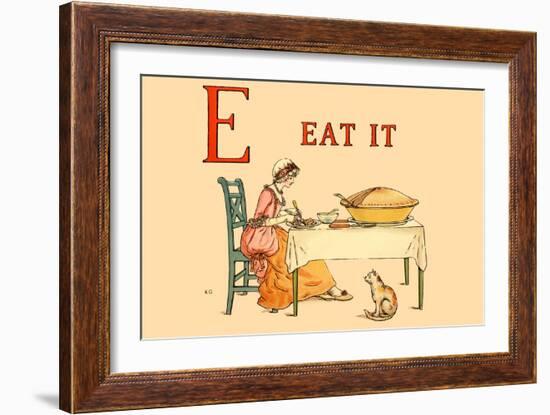 E Eat It-Kate Greenaway-Framed Art Print