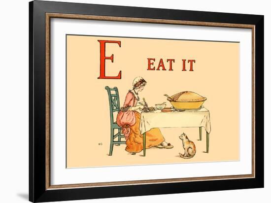 E Eat It-Kate Greenaway-Framed Art Print