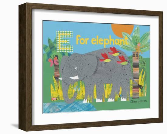 E for Elephant-Clare Beaton-Framed Giclee Print