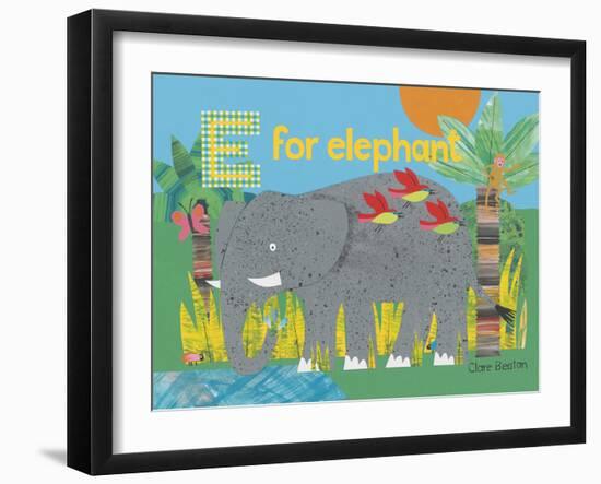 E for Elephant-Clare Beaton-Framed Giclee Print