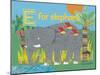 E for Elephant-Clare Beaton-Mounted Giclee Print