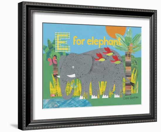 E for Elephant-Clare Beaton-Framed Giclee Print