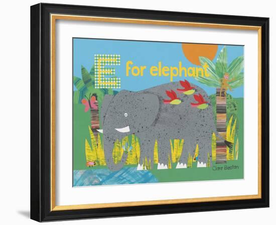 E for Elephant-Clare Beaton-Framed Giclee Print