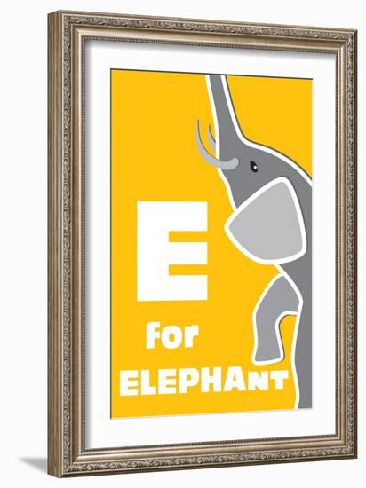 E For The Elephant, An Animal Alphabet For The Children-Elizabeta Lexa-Framed Premium Giclee Print