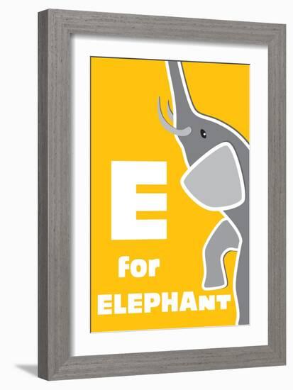 E For The Elephant, An Animal Alphabet For The Children-Elizabeta Lexa-Framed Premium Giclee Print