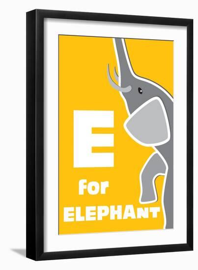 E For The Elephant, An Animal Alphabet For The Children-Elizabeta Lexa-Framed Premium Giclee Print