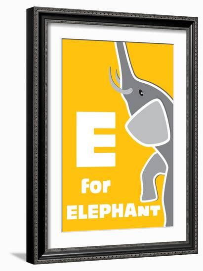 E For The Elephant, An Animal Alphabet For The Children-Elizabeta Lexa-Framed Premium Giclee Print