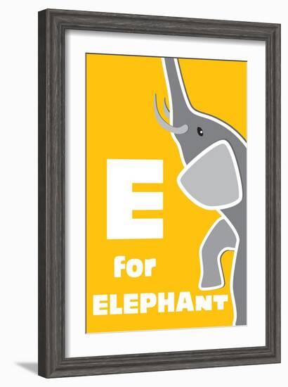 E For The Elephant, An Animal Alphabet For The Children-Elizabeta Lexa-Framed Art Print