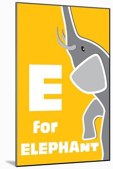 E For The Elephant, An Animal Alphabet For The Children-Elizabeta Lexa-Mounted Art Print