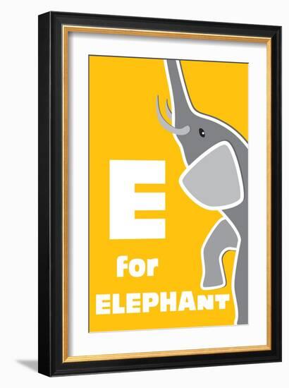 E For The Elephant, An Animal Alphabet For The Children-Elizabeta Lexa-Framed Art Print