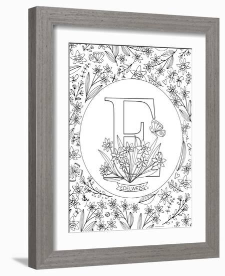 E is for Edelweiss-Heather Rosas-Framed Art Print