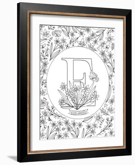 E is for Edelweiss-Heather Rosas-Framed Art Print