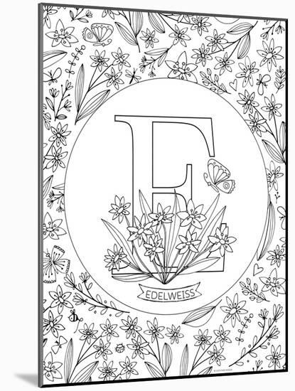 E is for Edelweiss-Heather Rosas-Mounted Art Print