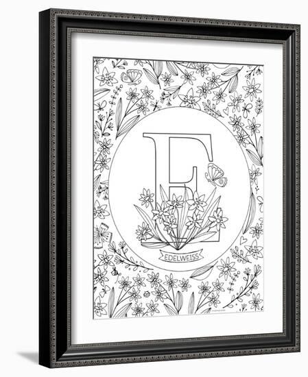 E is for Edelweiss-Heather Rosas-Framed Art Print