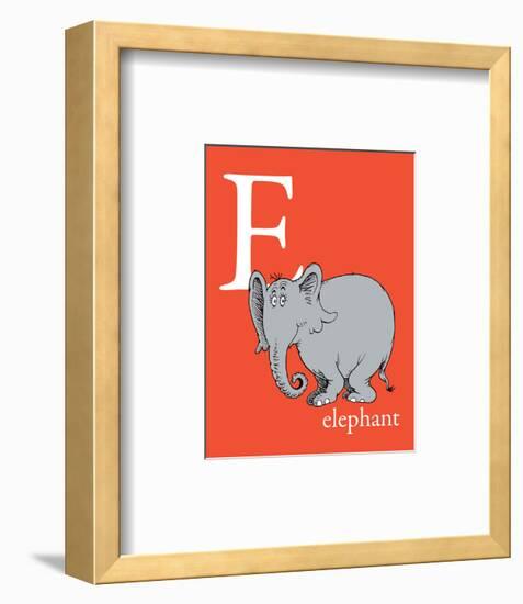 E is for Elephant (red)-Theodor (Dr. Seuss) Geisel-Framed Art Print