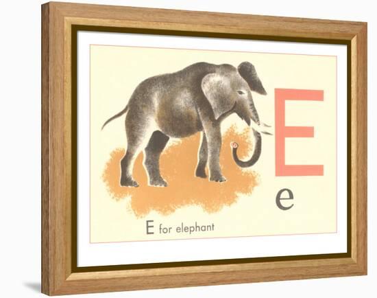 E is for Elephant-null-Framed Stretched Canvas