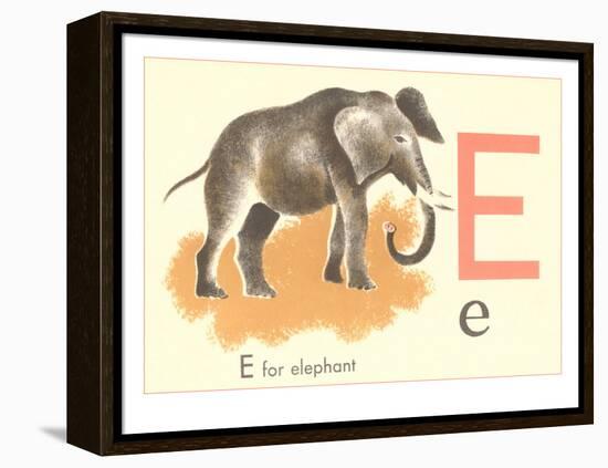 E is for Elephant-null-Framed Stretched Canvas