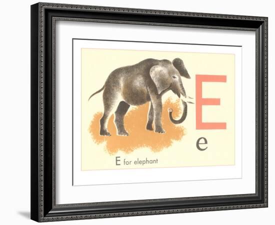 E is for Elephant-null-Framed Premium Giclee Print