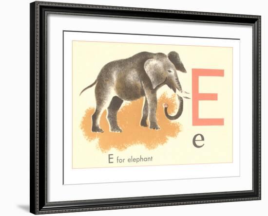 E is for Elephant-null-Framed Art Print