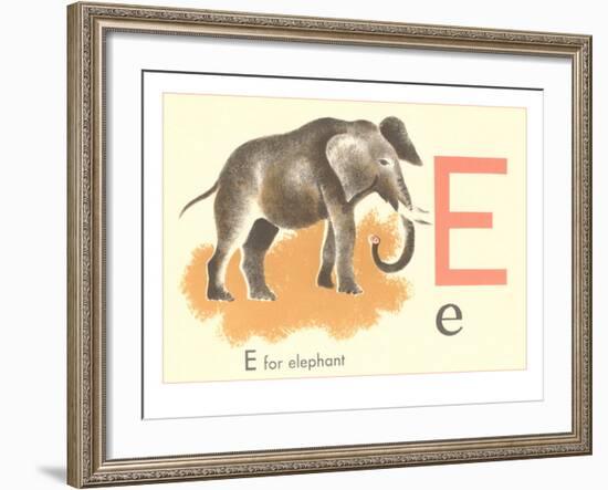 E is for Elephant-null-Framed Art Print