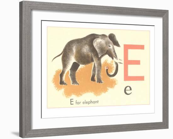 E is for Elephant-null-Framed Art Print