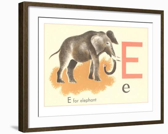 E is for Elephant-null-Framed Art Print