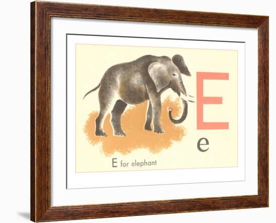 E is for Elephant-null-Framed Art Print