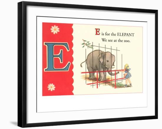 E is for Elephant-null-Framed Art Print