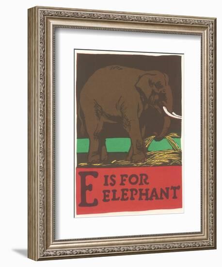 E is for Elephant-null-Framed Art Print