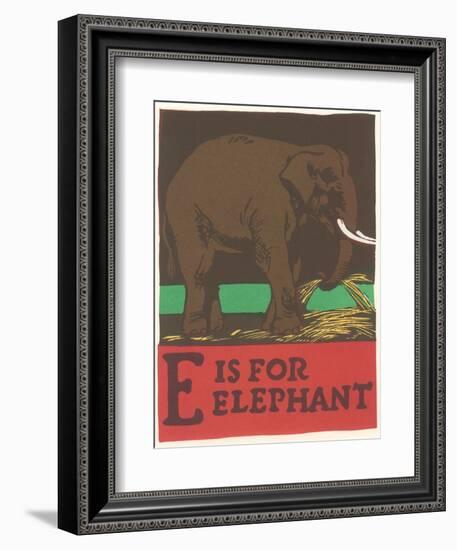 E is for Elephant-null-Framed Art Print