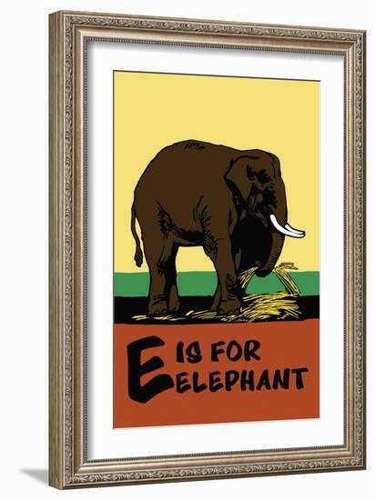 E is for Elephant-Charles Buckles Falls-Framed Art Print