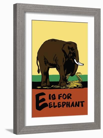 E is for Elephant-Charles Buckles Falls-Framed Art Print