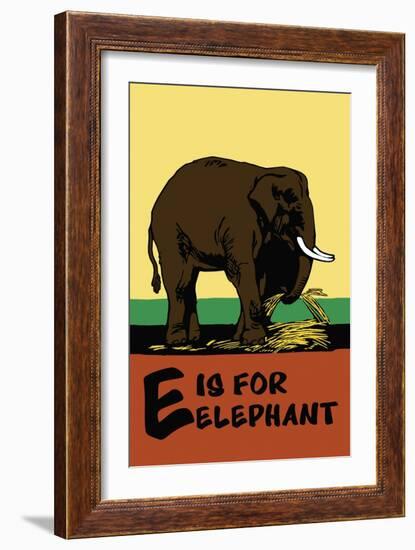 E is for Elephant-Charles Buckles Falls-Framed Art Print