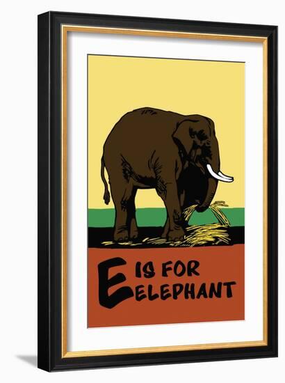 E is for Elephant-Charles Buckles Falls-Framed Art Print