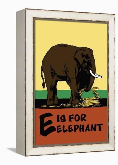 E is for Elephant-Charles Buckles Falls-Framed Stretched Canvas