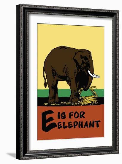 E is for Elephant-Charles Buckles Falls-Framed Premium Giclee Print