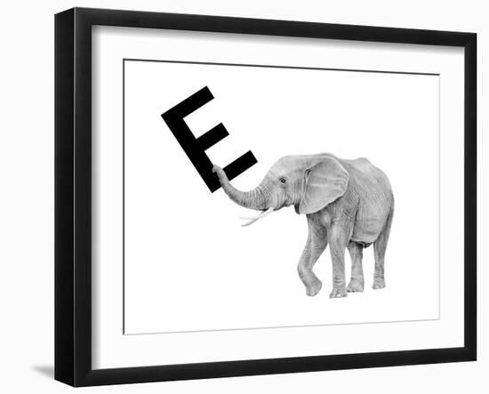 E is for Elephant-Stacy Hsu-Framed Art Print