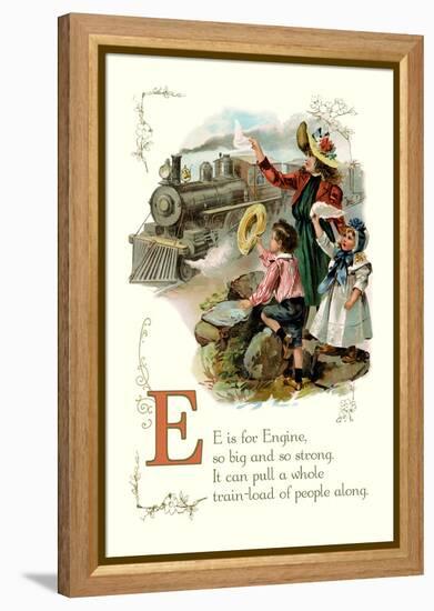 E is for Engine-null-Framed Stretched Canvas