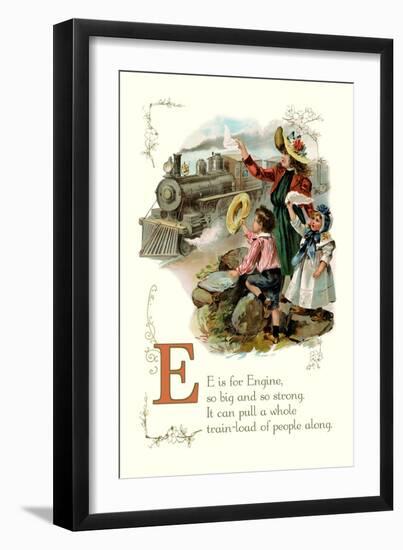 E is for Engine-null-Framed Art Print